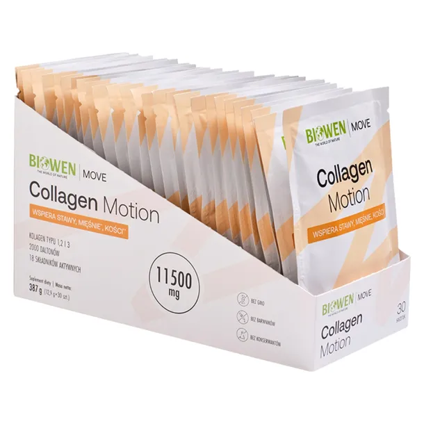 Collagen Motion Kolagen Typ I II III + MSM Chondroityna Stawy 30 szt BIOWEN