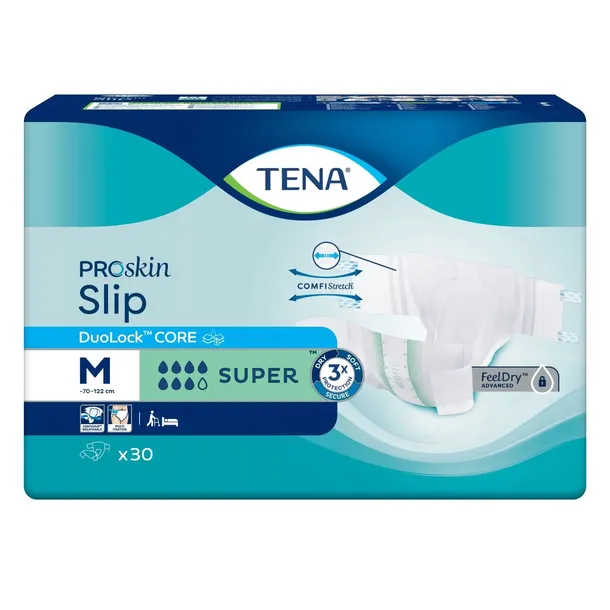 TENA SLIP PROSKIN SUPER pieluchomajtki M nietrzymanie moczu 30szt