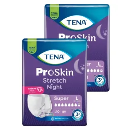 tena-stretch-proskin-super-night-pieluchomajtki-elastyczne-na-noc-l-2x10szt
