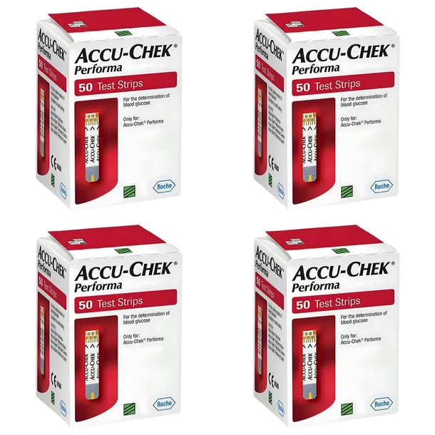 ACCU-CHEK Testy paskowe do pomiaru glukozy we krwii  GLUKOMETR 4x50 szt.