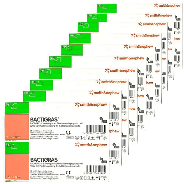 BACTIGRAS 10x10cm opatrunek z chlorhexydyną 1 szt