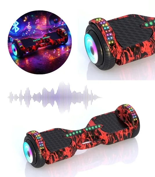 DESKOROLKA ELEKTRYCZNA HOVERBOARD DESKA DUŻE KOŁA 6,5” RGB LED BLUETOOTH