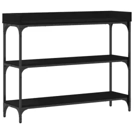 stol-konsolowy-z-polka-czarny-dab-100-x-30-x-80-cm