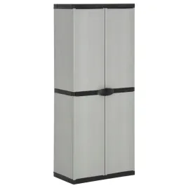 szafa-ogrodowa-z-3-polkami-szaro-czarna-68x40x168-cm