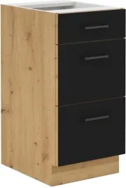 szafka-modena-40-dolna-3-szuflady-quadro-czarny-mat-dab-artisan