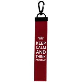 brelok-tasma-keep-calm-and-think-positive-48-bordowy
