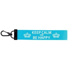 brelok-tasma-keep-calm-and-be-happy-58-jasno-niebieski