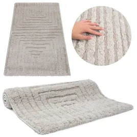 dywan-bezowy-chodnik-do-sypialni-przy-lozku-miekki-dwupoziomowy-80x150cm