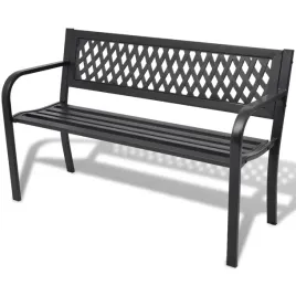 lawka-ogrodowa-118-cm-stalowa-czarna