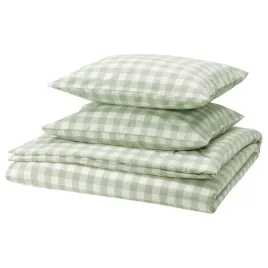 ikea-ektandvinge-poszwa-na-koldre-2-poszewki-szaro-zielony-bialy-200x200cm