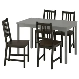 ikea-hauga-stefan-stol-i-4-krzesla-szary-brazowoczarny-118x74-cm