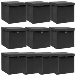 pudla-z-pokrywami-10-szt-czarne-32x32x32-cm-tkanina