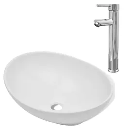 umywalka-z-bateria-mieszajaca-ceramiczna-owalna-biala