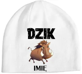 czapka-zimowa-beanie-smieszny-nadruk-dzik-twoje-imie-czapka-personalizowana