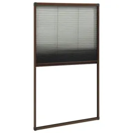 plisowana-moskitiera-okienna-aluminium-brazowa-80x160-cm