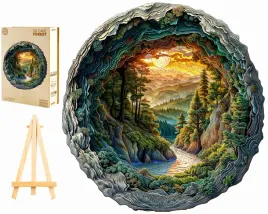 puzzle-drewniane-duze-300-elementow-las-w-gorach-3d-w-drewnianym-pudelku