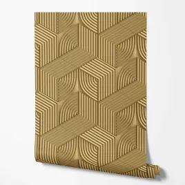 tapeta-na-sciane-3d-szesciany-zlote-linie-geometria-wzory-do-biura-salonu