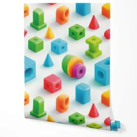 tapeta-na-sciane-klocki-geometryczne-kolorowe-biala-dzieciecy