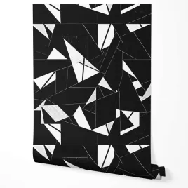 tapeta-na-sciane-geometryczna-abstrakcja-czarno-biala-salon-sypialnia
