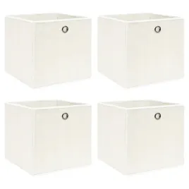 pudelka-4-szt-biale-32x32x32-cm-tkanina