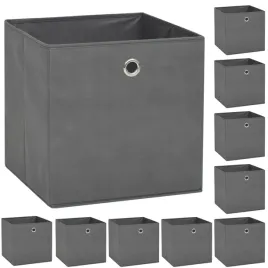 pudla-do-przechowywania-z-wlokniny-10-szt-32x32x32-cm-szare