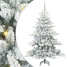 sztuczna-choinka-na-zawiasach-150-cm-z-dekoracyjnymi-lampkami-led-bialy
