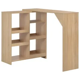stolik-barowy-z-ruchomym-regalem-kolor-debowy-138x39x110-cm