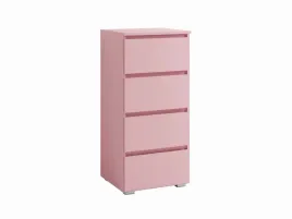 komoda-cosmo-c07-szerokosc-45-cm-rozowa-waska-4-szuflady-do-sypialni-salonu