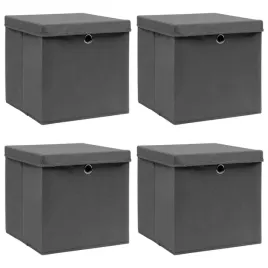 pudelka-z-pokrywami-4-szt-szare-32x32x32-cm-tkanina