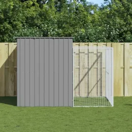 buda-dla-psa-z-wybiegiem-jasnoszara-214x253x181-cm-stal