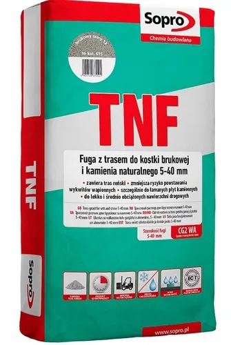 Sopro TNF 675 Fuga Spoina z Trasem do Kamienia Kostki Szary Brukowy 25kg