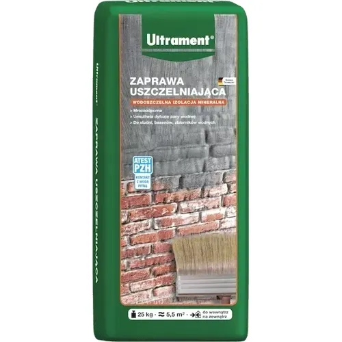 Ultrament Zaprawa Uszczelniająca przeciw Wilgoci do Murów Betonu 25kg