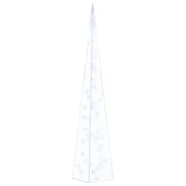 akrylowy-stozek-dekoracyjny-niebieski-led-90-cm