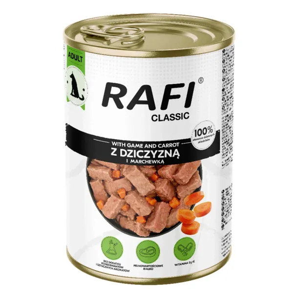 Dolina Noteci Rafi Classic z Dziczyzną Mokra Karma Dla Psa 1240g