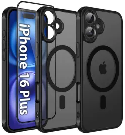 etui-do-iphone-16-plus-do-magsafe-matt-wzmacniane-360-szklo-5d-premium