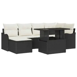 zestaw-sof-na-ogrod-z-poduszka-7-pcs-czarny-polirattan