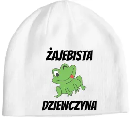 czapka-zimowa-beanie-nadruk-zajebista-dziewczyna-preznet-dla-dziewczyny