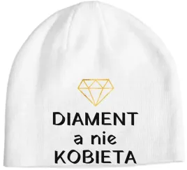 czapka-zimowa-beanie-nadruk-diament-nie-kobieta-dzien-kobiet-prezent