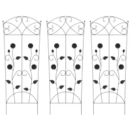 ogrodzenie-ogrodowe-krata-3-pcs-czarny-112-x-40-cm-stal