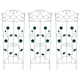 ogrodzenie-ogrodowe-krata-3-pcs-zielony-112-x-40-cm-stal