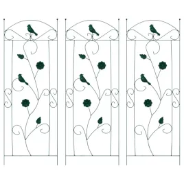 ogrodzenie-ogrodowe-krata-3-pcs-zielony-112-x-40-cm-stal