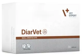 suplement-dla-psa-i-kota-vetexpert-diarvet-small-biegunka-30-caps