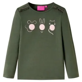 koszulka-dziecieca-z-dlugimi-rekawami-khaki-128