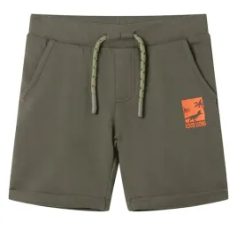 szorty-dzieciece-ze-sznurkiem-ciemne-khaki-140