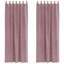 zaslony-z-zaslonami-2-pcs-ciemny-roz-140-x-260-cm-aksamit