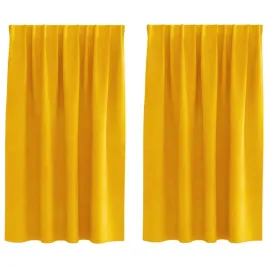 zaslony-2-pcs-musztardowo-zolty-140-x-140-cm-aksamit