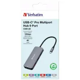 verbatim-adapter-hub-usb-c-hdmi-3xusb-a-sd-microsd-2xusb-c-eternet-marka-verbatim