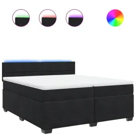 lozko-kontynentalne-czarne-z-led-200x200-cm-materac-100x200-cm-topper