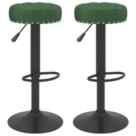 stolki-barowe-2-szt-ciemnozielone-tapicerowane-aksamitem