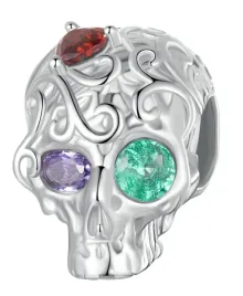 charms-srebro-925-kwiatowa-czaszka-czerwinski